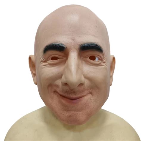 Costume Party Latex Head Mask Realistic Human Cosplay Jeff Bezos Latex