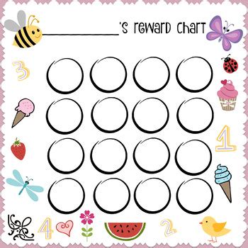 Cute Reward Chart by bruna carbelim | TPT