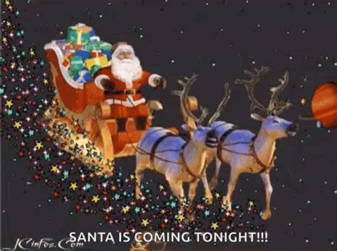 Santa Is Coming Tonight Merry Christmas Reindeer Santa Claus