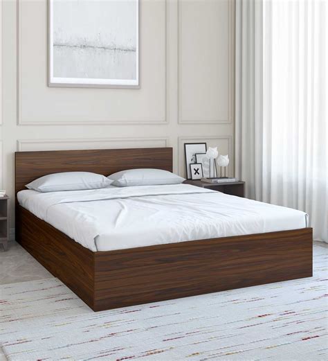 Buy Arthur Queen Size Bed In Walnut Finish With Box Storage At 42 OFF