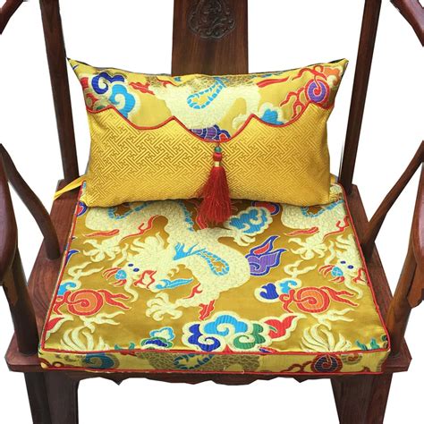 Luxury Dragon Chinese Ethnic Cushions Home Decor Thick Seat Cushion For