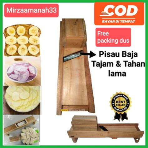 Jual Pengiris Bawang Serbaguna Pasrah Bawang Kayu Pemotong Keripik