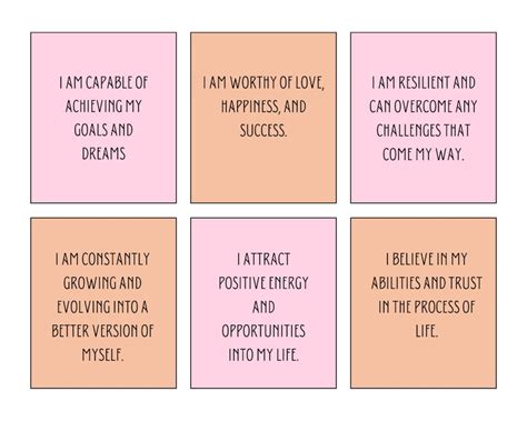 Printable Positive Affirmation Cards Etsy