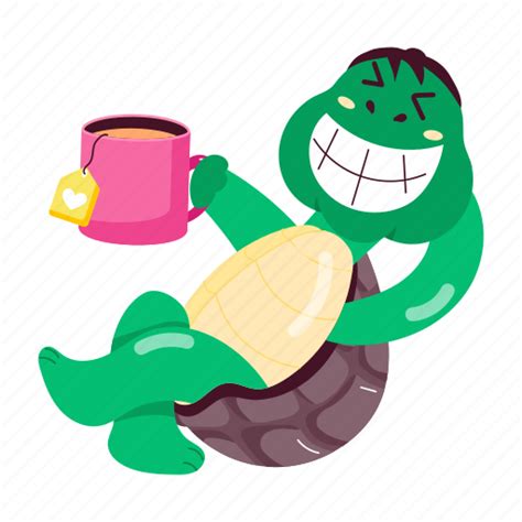 Happy Turtle Smiling Tortoise Reptile Turtle Cartoon Icon