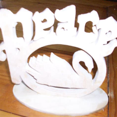 Buy Wooden Peace Swan Home Decor Piece By Fine Crafts On Opensky