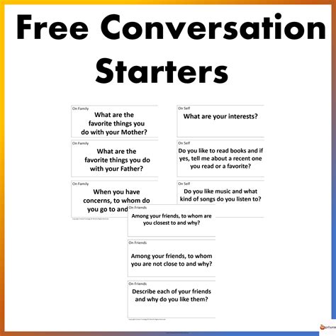 Free Conversation Starters for Teachers and Counselors - Made By Teachers