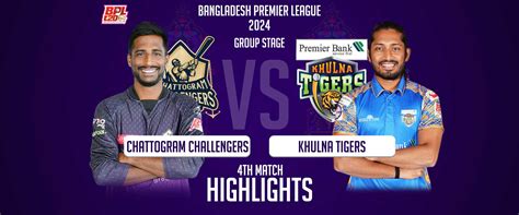 Chattogram Challengers vs Khulna Tigers || 4th Match