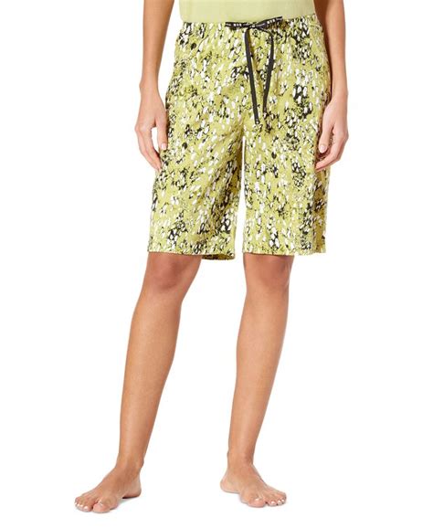 Hue Womens Animal Flurry Printed Bermuda Pajama Shorts Macys