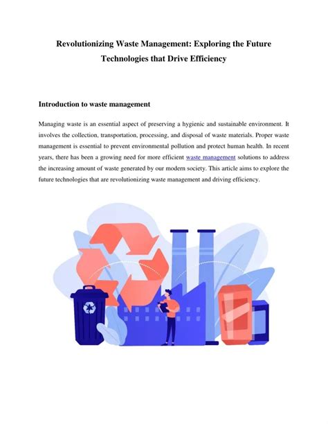 Ppt Revolutionizing Waste Management Exploring The Future