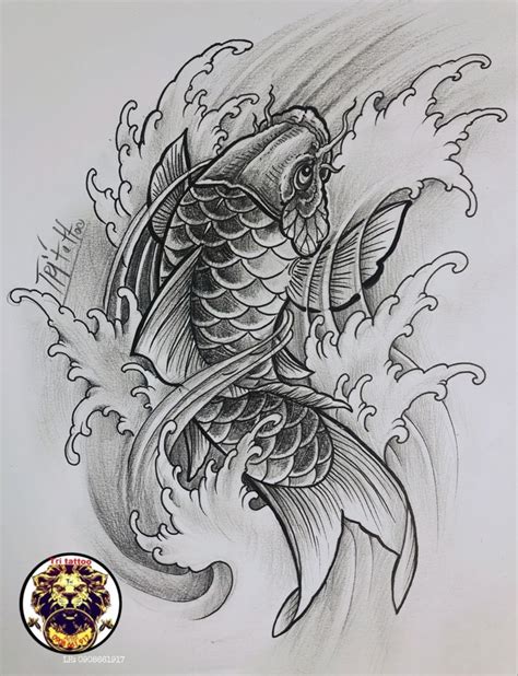 Hình xăm cá chép tattoo design Ý tưởng hình xăm Hình xăm Hình xăm