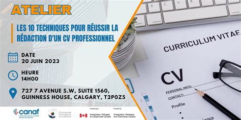 Les 10 techniques pour réussir la rédaction dun Curriculum Vitae CV