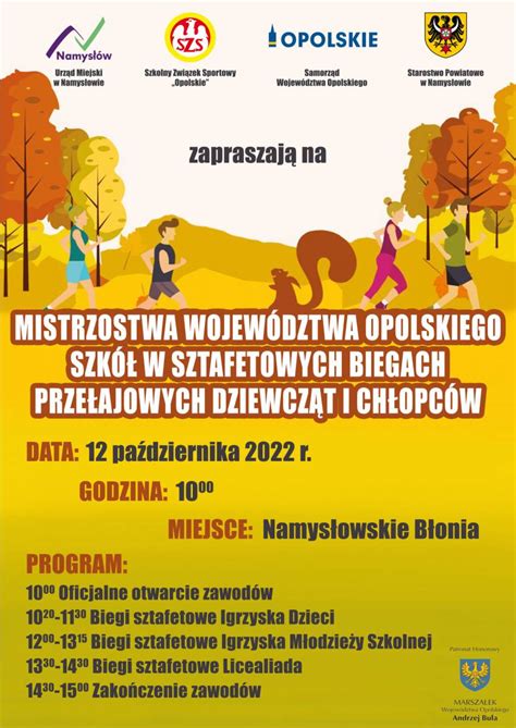 Mistrzostwa Województwa Opolskiego Szkół w Sztafetowych Biegach