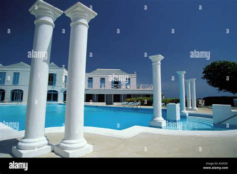 Barbados hotel and pool Stock Photo - Alamy