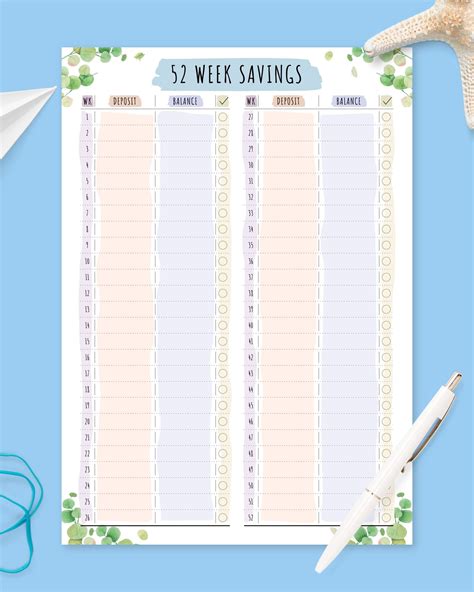 Keep All Your Tasks In Order With This 52 Week Savings Challenge 2021