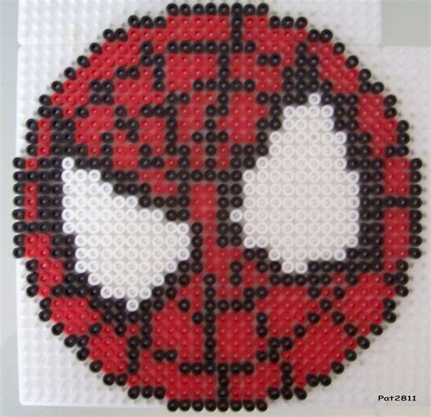 Spiderman Smiley Hama Beads By Les Loisirs De Pat Motifs Perler Perler