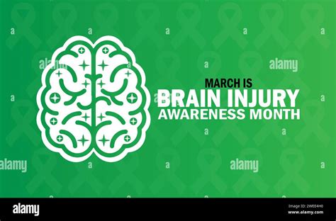 March Is Brain Injury Awareness Month Vector Template Design