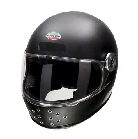 Capacete Old School Bieffe Uno Preto Fosco Custom Classic Tamanho Do