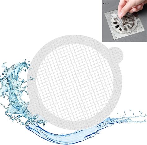 Disposable Shower Drain Hair Catchers Mesh Stickers Hair Drainer Hair