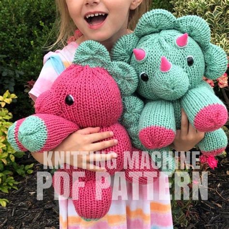 Triceratops & Stegosaurus dinosaur - Circular Knitting machine pdf ...