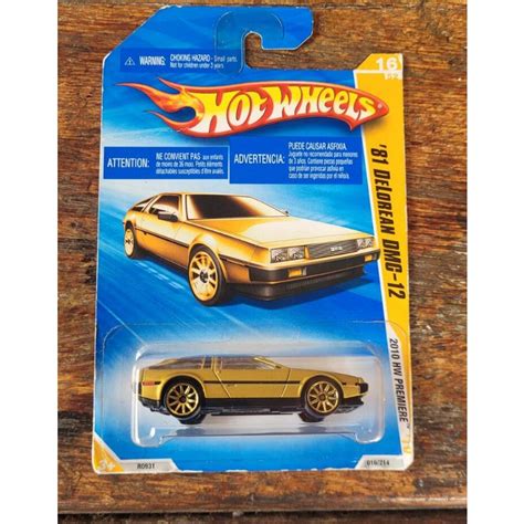 Hot Wheels Delorean Dmc Dourado Hw Premiere Lacrado Main Line Shopee