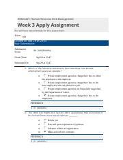 Apply Assignment Week 3 Docx HRM 420T Human Resource Risk Management