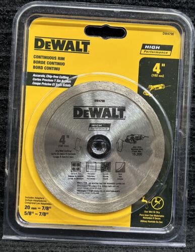 DeWalt DW4790 Continuous Rim Tile Blade 4 W EBay