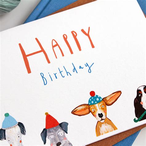 Party Dogs Happy Birthday Card By Katy Pillinger Designs