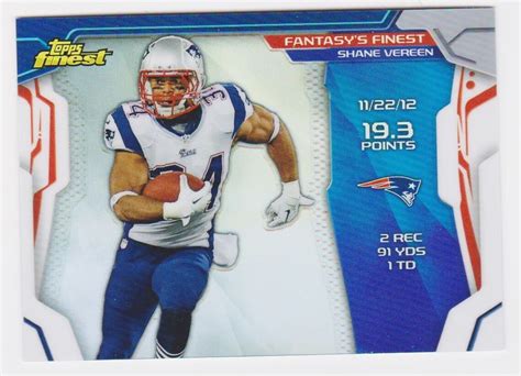 Finest Fantasy S Finest Refractor Ffsv Shane Vereen Patriots Ebay