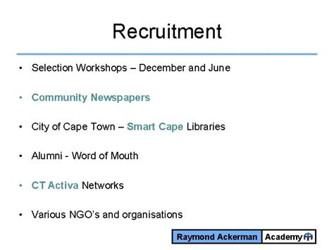 Introduction Raymond Ackerman Academy Background Uct Short Course