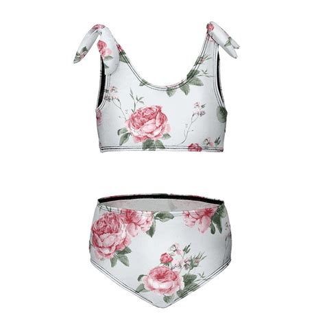 English Rose Girl S 2 Piece Bikini Set Beach Sport Swimsuit Swimwear 8 10Y130cm Walmart