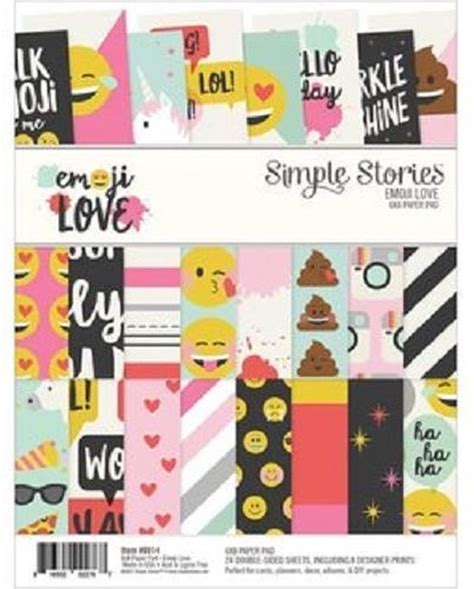 Simple Stories Emoji Love Paper Pad 6x8 Emo8014 Bol