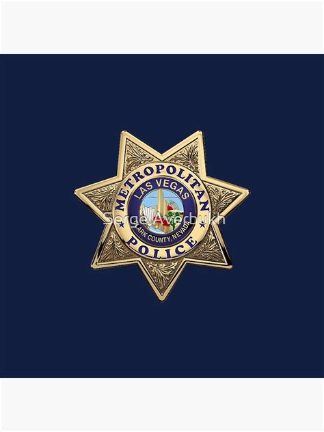 Las Vegas Metropolitan Police Department Lvmpd Badge Over Blue