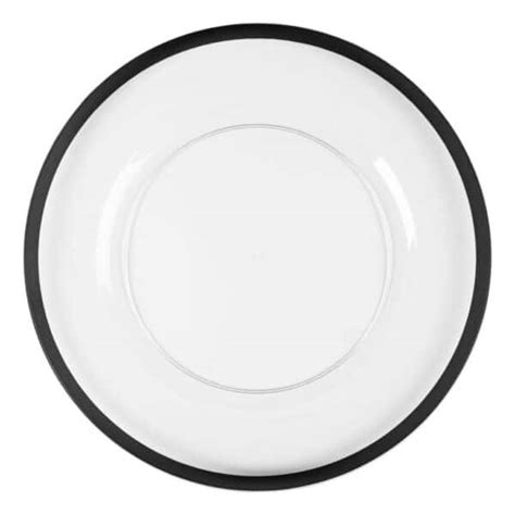 Deluxe Dinnerware Black Rimmed Charger Plates