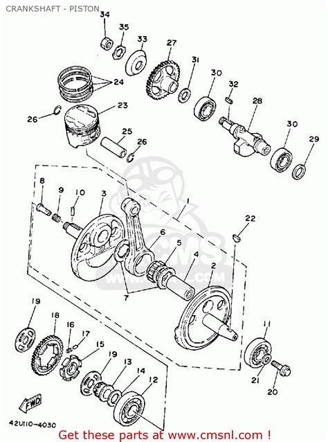 Yamaha Xt250 Dual Purpose 1984 E Usa Crankshaft Piston Schematic