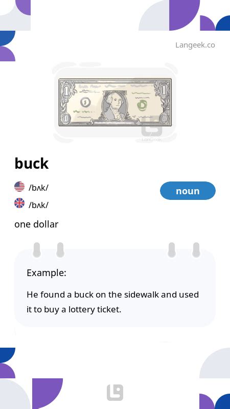 Definition & Meaning of "Buck" | Picture Dictionary