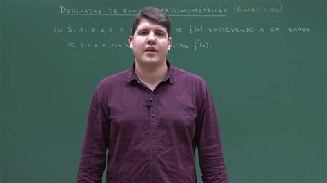 Aula 14 Derivadas De Funções Trigonométricas Exercício 10 Youtube