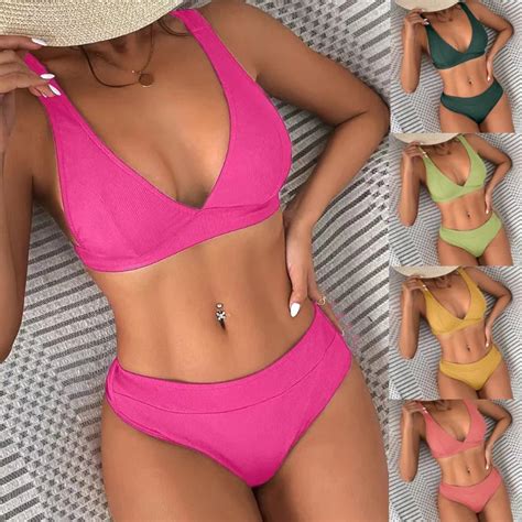Two Piece Swimsuit Female Multi Color Bikini Small Fresh Swimsuit
