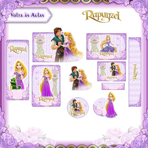 Arquivo Digital Etiqueta Escolar Rapunzel Elo