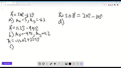 In Each Case Find The X And Y Components Of Vec Solvedlib