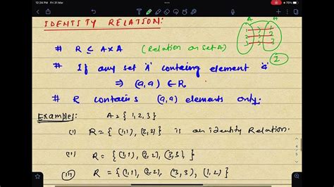 Identity Relation Relation And Function Jee Main And Advance Youtube