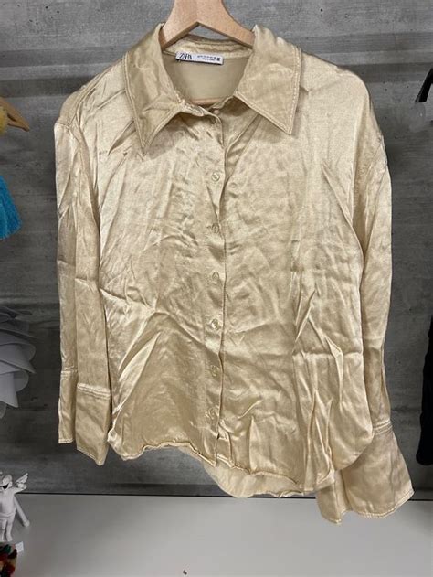 Zara Bluse Gold Gr M 100 Viskose Ab 5 Kaufen Auf Ricardo