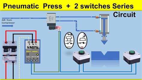 2 Push Button Connect In Series For Pneumatic Press Wiring Safety