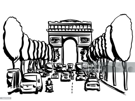 Paris History And Modernity Ink Stock Illustration Download Image Now