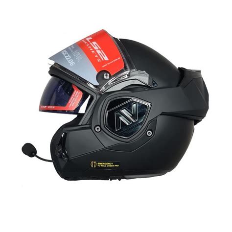 Casque Ff Advant Solid Avec Intercom Int Gr Ls Noir Mat Maxxess