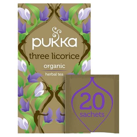 Pukka Herbs Three Licorice Tea Bags 20 Per Pack From Ocado