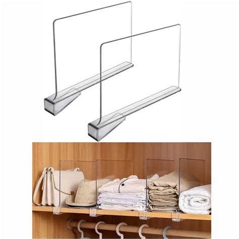 6-8pcs-Acrylic-Clear-Shelf-Dividers-Closets-Shelf-Closet-Separator ...