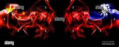 Flags Of China Chinese Vs Taiwan Taiwanese China Chinese Smoke