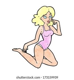 Cartoon Woman Lingerie Stock Vector Royalty Free Shutterstock