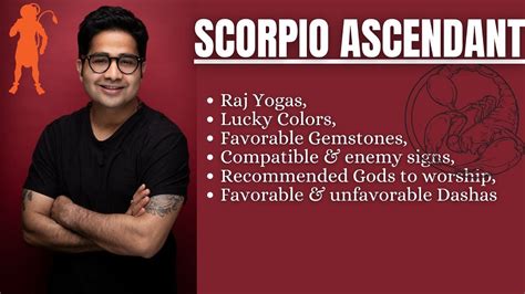 Scorpio Ascendant Lucky Gemstone Color Raj Yoga Favorable