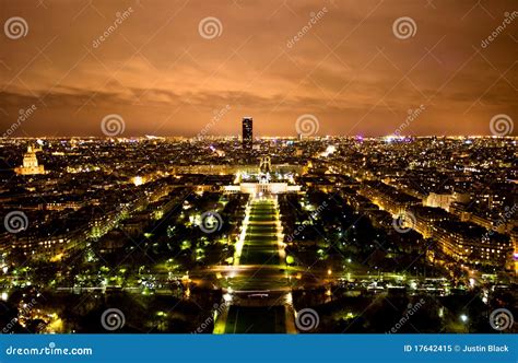 Paris Skyline at Night stock image. Image of tourism - 17642415